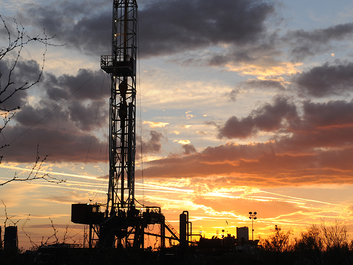 Rig at sunset