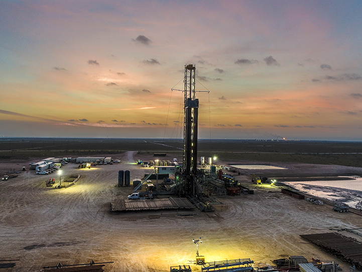 Rig at dusk