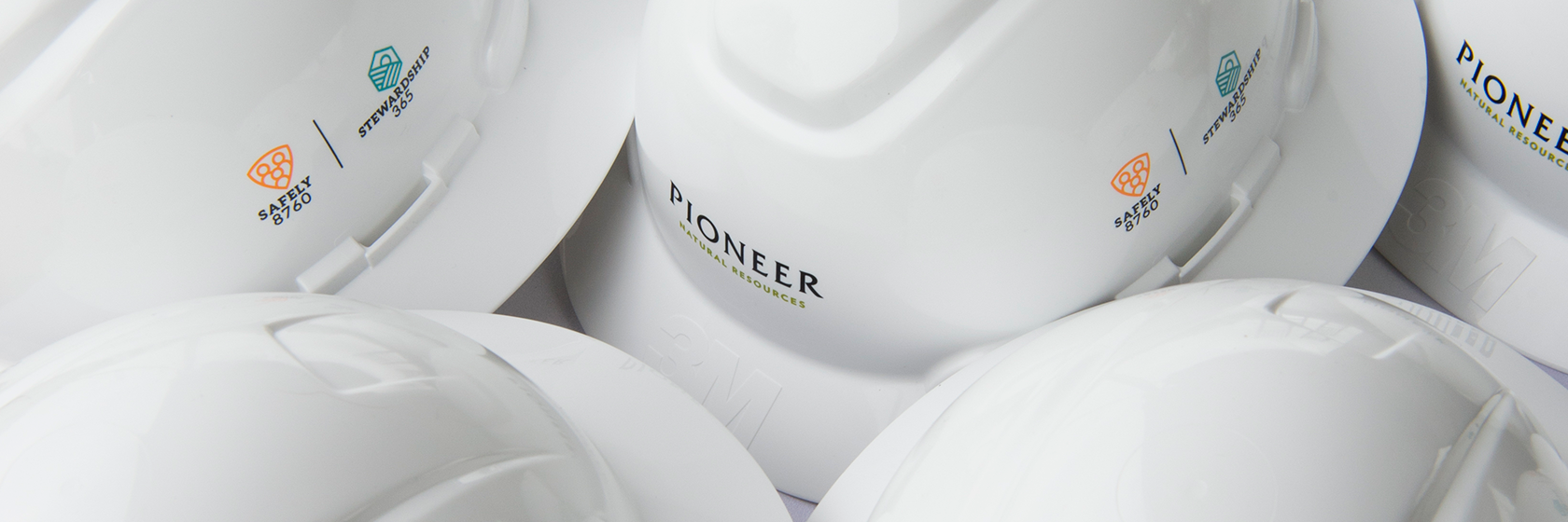 White Pioneer hardhats