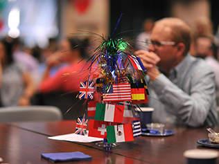 Guy with International Flags