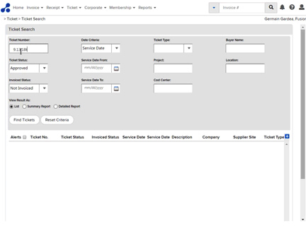 Create Invoice From Electronic Ticket